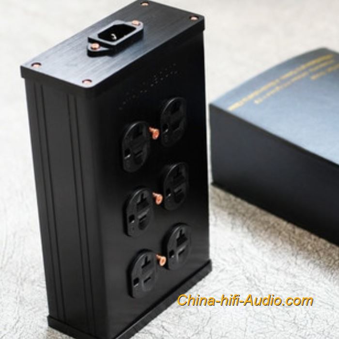 Copper Colour CC B6-HE Hi-end HIFI power outlet Socket Gold-plated 6 US plugs