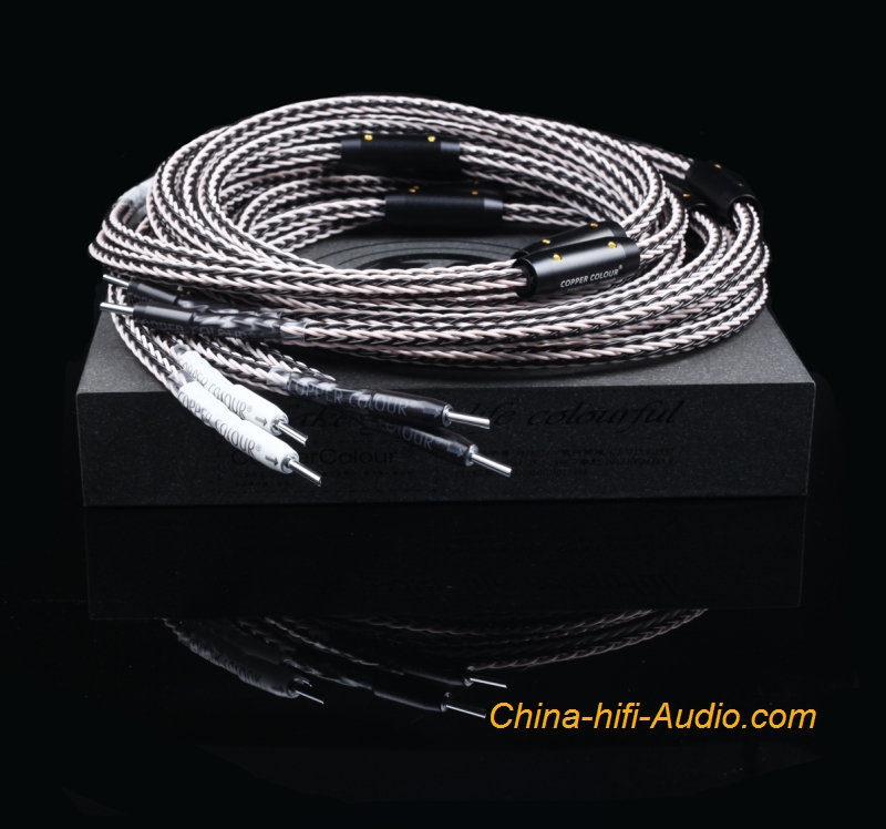 Copper Colour CC D16 HiFi audio speaker cord woven audiophile loudspeaker cable