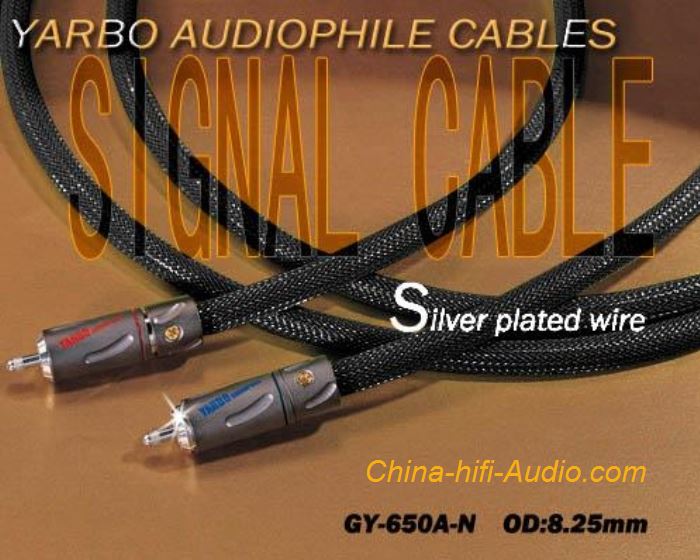 YARBO GY-AV650A-N HiFi interconnect cable OFC Silver-plated sinal cord pair RCA