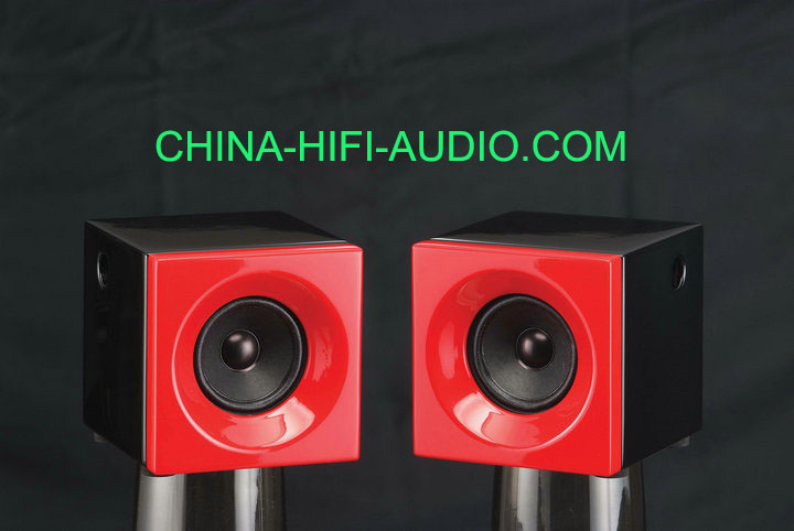 Qinpu DV-1 DV1 tabletop speaker loudspeakers Red pair