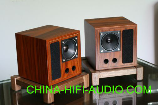 Qinpu V-5 V5 tabletop speaker loudspeakers wood finish pair