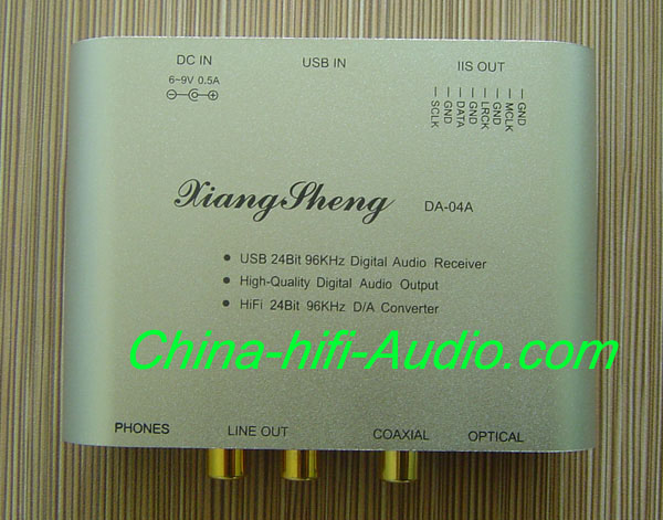 XiangSheng CSR8675 DA-04A USB DAC coaxial fiber 24bit 96KHz silv