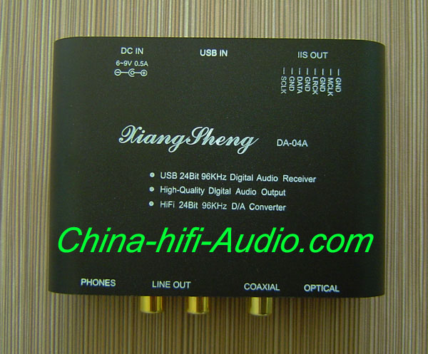 XiangSheng TE7022L DA-04A USB DAC coaxial fiber 24bit 96KHz blac
